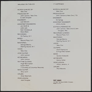 Yoko Ono- Walking On Thin Ice