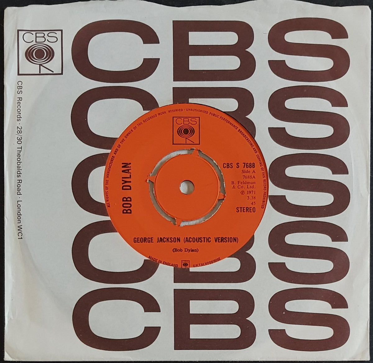 Bob Dylan - George Jackson (Acoustic Version) – Vicious Sloth Collectables