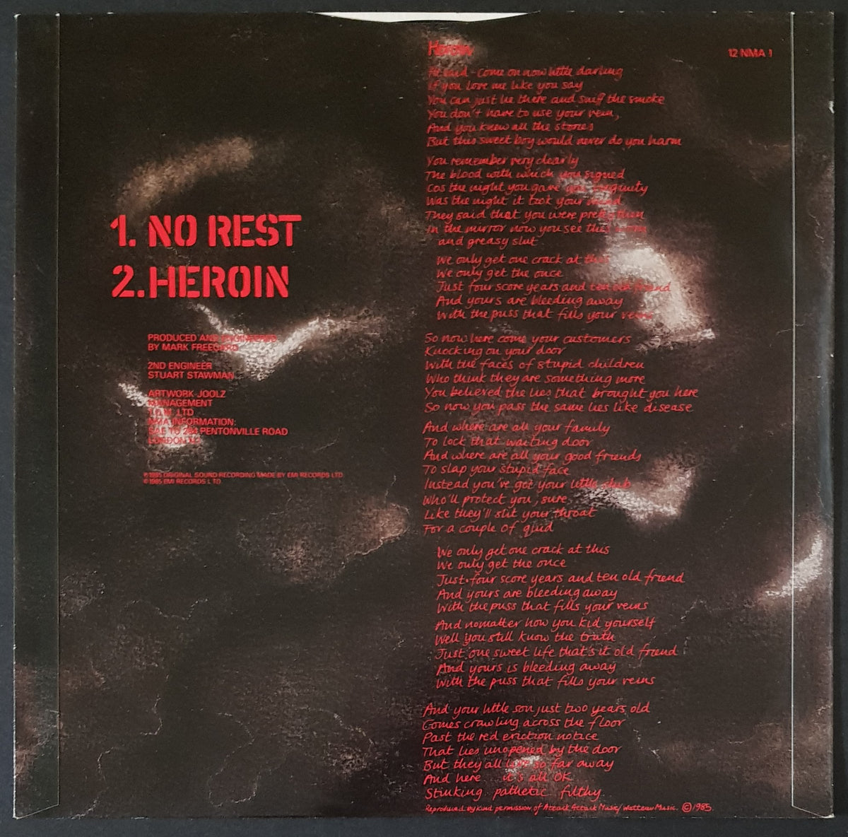 New Model Army - No Rest / Heroin – Vicious Sloth Collectables