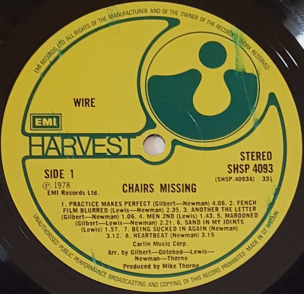 Wire - Chairs Missing – Vicious Sloth Collectables