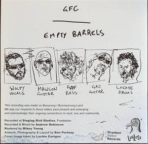 Stiff Richards - GFC / Empty Barrels - Blue Swirl Vinyl