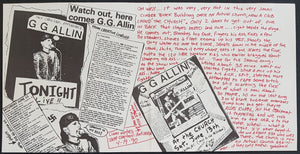 G.G. Allin - Live...Carolina In My Ass