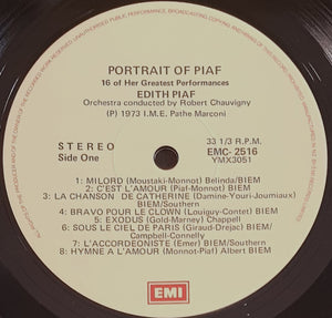 Edith Piaf - Portrait Of Piaf - 16 Of Her Greatest Performances