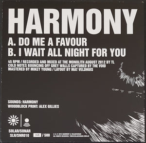Harmony - Do Me A Favour