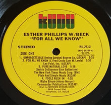 Load image into Gallery viewer, Phillips, Esther - With Beck - For All We Know