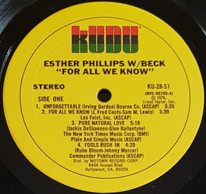 Phillips, Esther - With Beck - For All We Know