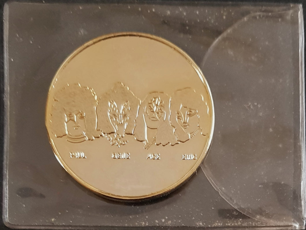 Kiss - 1980 Australian Gold Coloured Tour Souvenir Coin