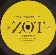 Load image into Gallery viewer, Dare, Greg - Greg Dare&#39;s 2nd EP