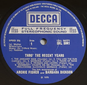 Fisher, Archie & Barbara Dickson - Thro' The Recent Years