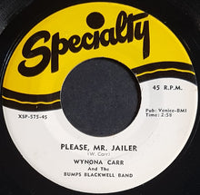 Load image into Gallery viewer, Carr, Wynona - And The Bumps Blackwell Band - Please Mr. Jailer