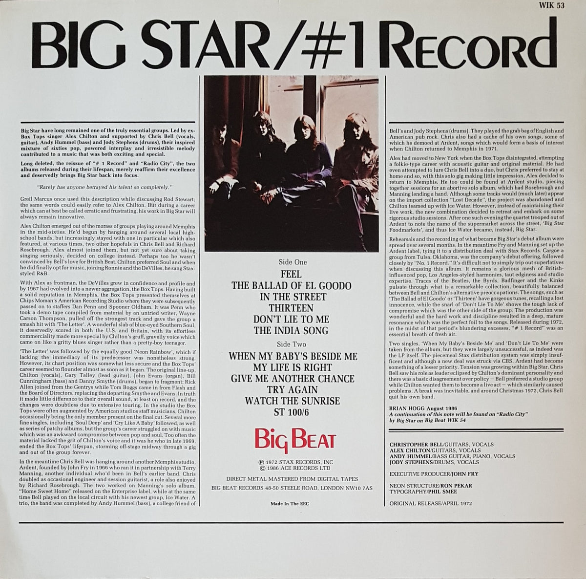 Big Star - #1 Record – Vicious Sloth Collectables