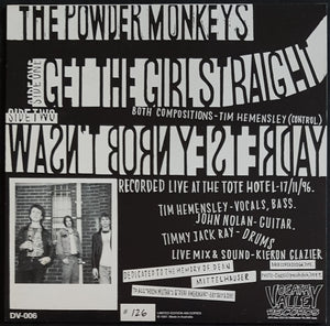 Powder Monkeys - Get The Girl Straight - Red Vinyl