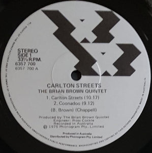Brian Brown Quintet - Carlton Streets