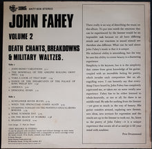 Load image into Gallery viewer, John Fahey - Vol.2 -Death Chants, Breakdowns &amp; Military Waltzes