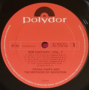 Frank Zappa & The Mothers Of Invention- Pop History Vol.7