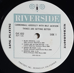 Cannonball Adderley With Milt Jackson- Things Are Getting Better