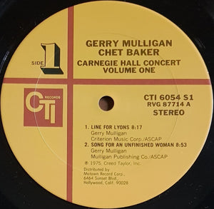 Gerry Mulligan / Chet Baker- Carnegie Hall Concert Volume 1