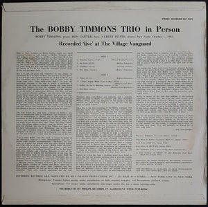 Timmons, Bobby- TRIO - In Person