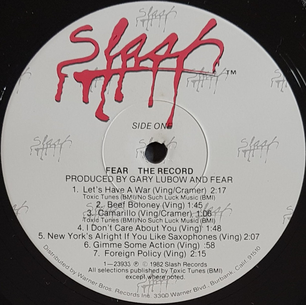Fear - The Record – Vicious Sloth Collectables