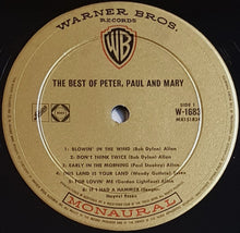 Load image into Gallery viewer, Peter, Paul &amp; Mary - The Best Of Peter, Paul And Mary - Mono