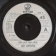Load image into Gallery viewer, Def Leppard - Too Late For Love