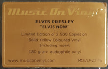 Load image into Gallery viewer, Elvis Presley - Elvis Now - Yellow Vinyl