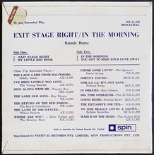 Load image into Gallery viewer, Ronnie Burns - Exit Stage Right / In The Morning