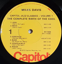 Load image into Gallery viewer, Davis, Miles - Capitol Jazz Classics Volume 1 "The Complete Birth Of The Cool"