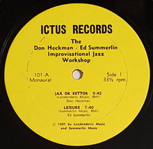 Load image into Gallery viewer, Don Heckman / Ed Summerlin - Improvisational Jazz Workshop - Untitled