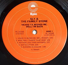Load image into Gallery viewer, Sly &amp; The Family Stone - Heard Ya Missed Me, Well I'm Back