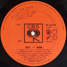 Load image into Gallery viewer, Thelonious Monk - Solo Monk