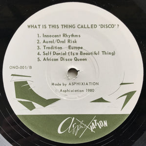 Asphixiation - What Is This Thing Called 'Disco'?