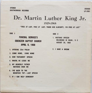 King, Martin Luther - Funeral Services