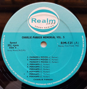 Parker, Charlie - Charlie Parker Memorial Volume 5