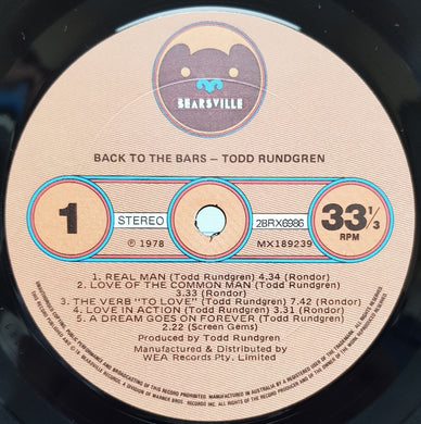 Todd Rundgren - Back To The Bars