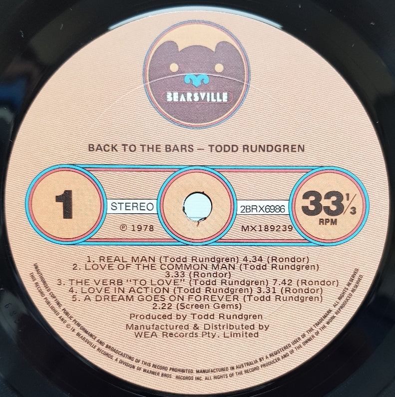 Todd Rundgren - Back To The Bars