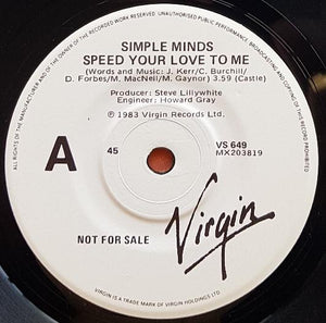 Simple Minds - Speed Your Love To Me