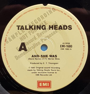 Talking Heads - And She Was