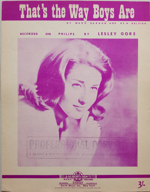 Lesley Gore - That's The Way Boys Are