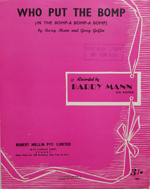 Mann, Barry - Who Put The Bomp