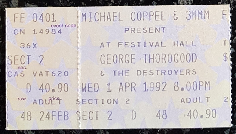 George Thorogood - 1992