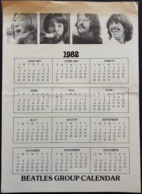 Beatles - 1982 Beatles Group Calendar