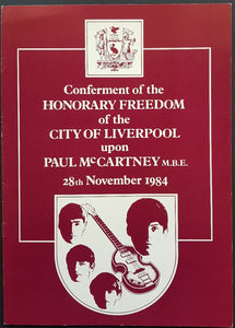Beatles (Paul McCartney) - Honorary Freedom Of The City Of Liverpool 1984