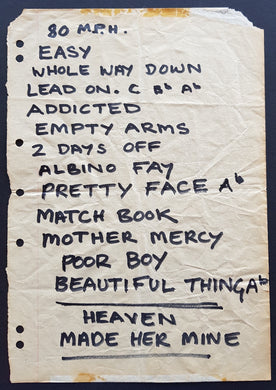 Cold Chisel (Ian Moss) - Set List