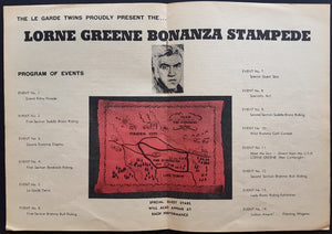 Film & Stage Memorabilia - Bonanza Stampede 1964