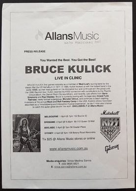 Kiss (Bruce Kulick) - Press Release