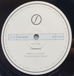 New Order - Ceremony