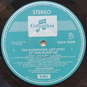 Don Burrows - The Saxophone Artistry Of Don Burrows