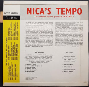 Gigi Gryce - Orchestra & Quartet Of Gigi Gryce - Nica's Tempo