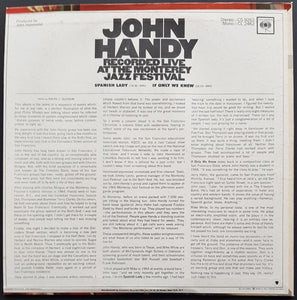 John Handy - Recorded Live At The Monterey Jazz Festival